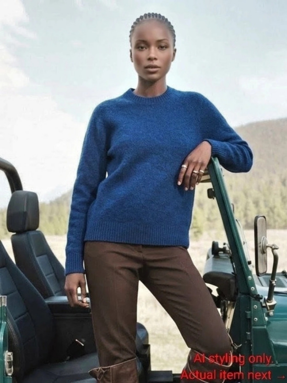 Uniqlo 100% Wool Navy Blue Crewneck Sweater